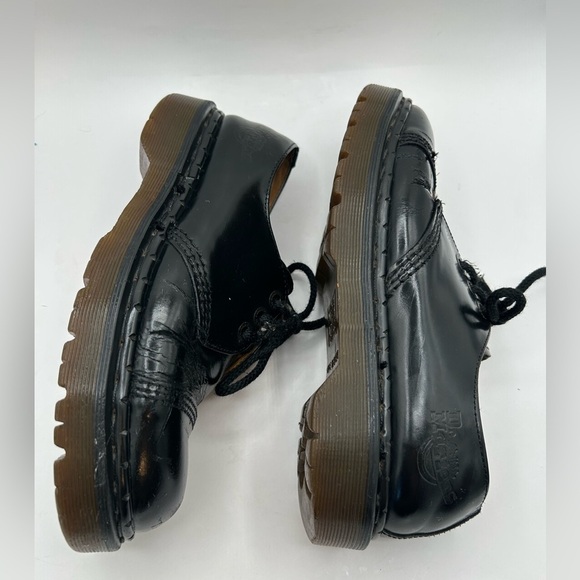 RARE VTG 80s Mens Dr. Martens 8266 Black Oxfords Sz 8 MI ENGLAND Toe Cap Platfo - Picture 7 of 15